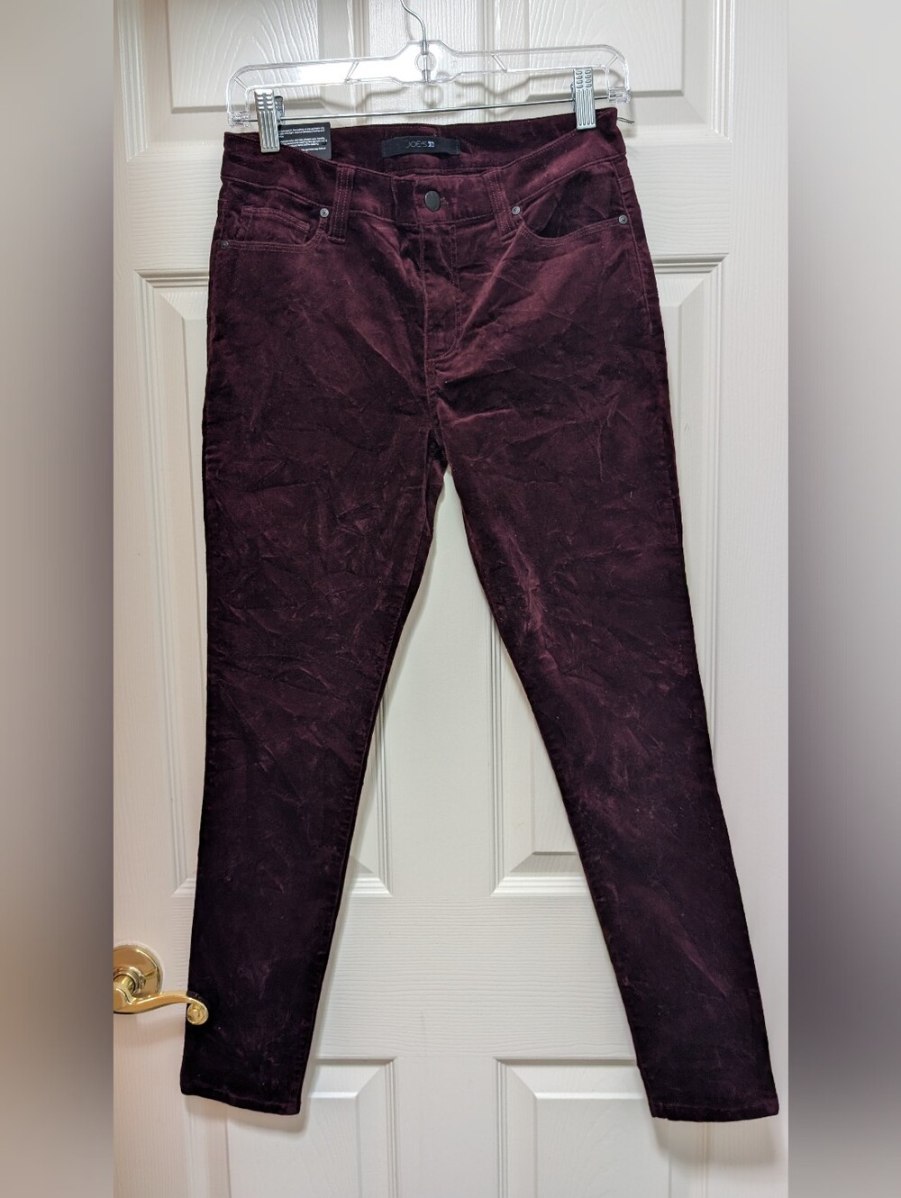 Joe's Jeans | NWT Skinny Ankle Velvet Wine Jeans Size 27 Red